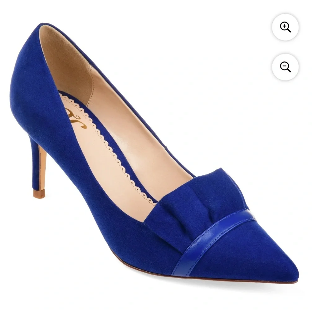 Journee Collection Pointed Toe Flat in Cobalt - Picture 8 of 8